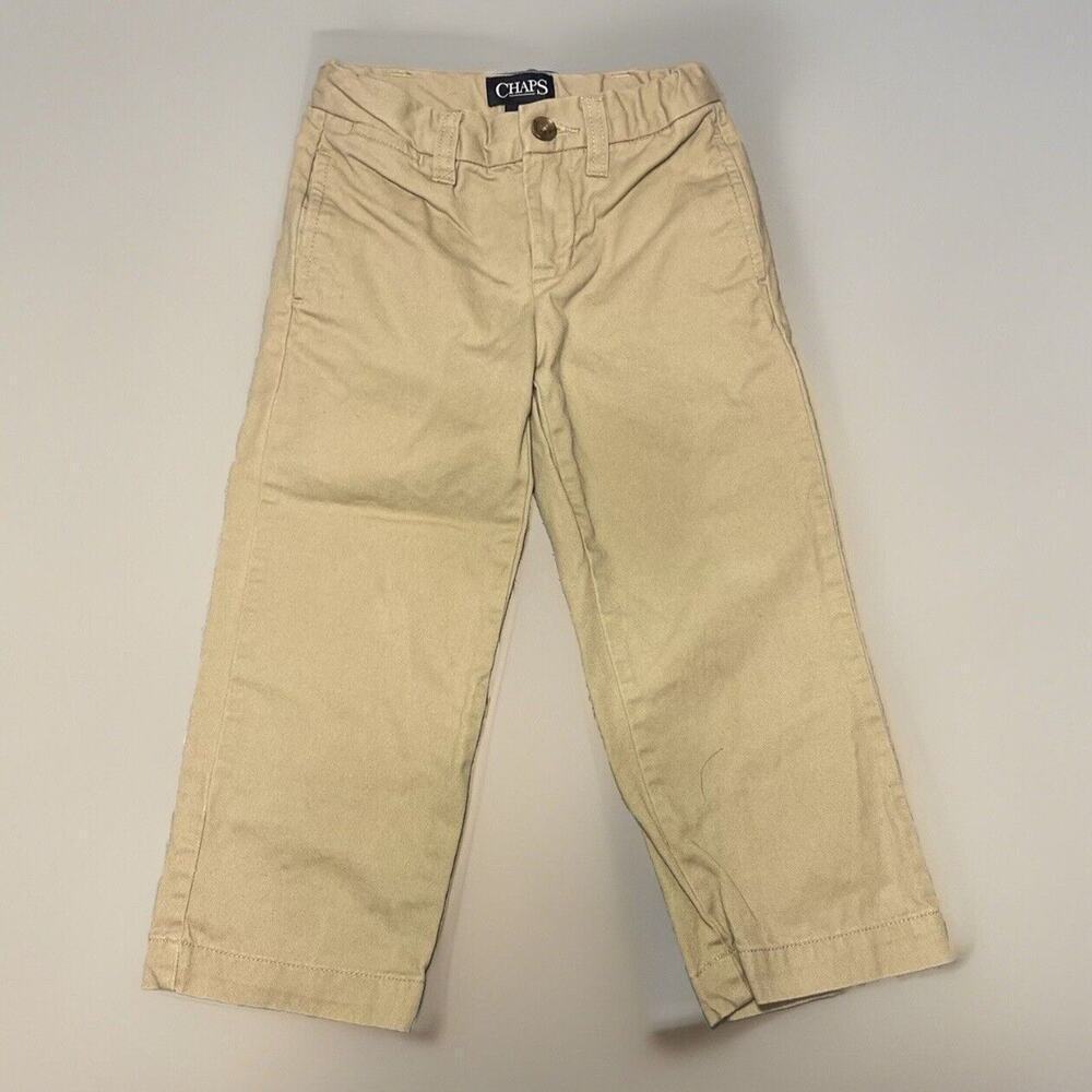 Chaps Brand Size 3T Khaki Belted Bottoms Button Closure With Pockets
